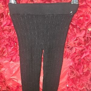 Cherokee Girls Black Sweater Footless Leggings Size 10/12